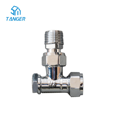 10mm Chrome Angled Radiator Valve Dan Lockshield Handuk Termostatik Mematikan Uap