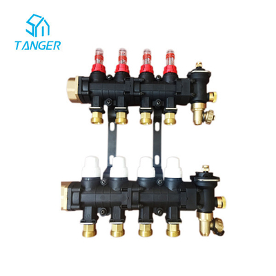 8 Port 10 Port 12 Port 4 Zona Pemanasan Di Bawah Lantai Manifold Actuator Hydronic