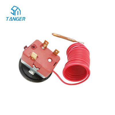 Knob Termostat Kapiler yang Dapat Disesuaikan 2500mm 120 Derajat 250V AC 16A