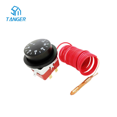 Knob Termostat Kapiler yang Dapat Disesuaikan 2500mm 120 Derajat 250V AC 16A