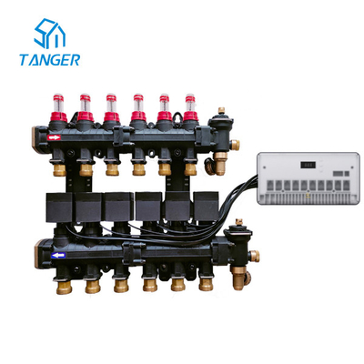 6 Loop Manifold Pemanas Di Bawah Lantai Tanpa Sistem Pompa Pengukur Aliran Radiant EP